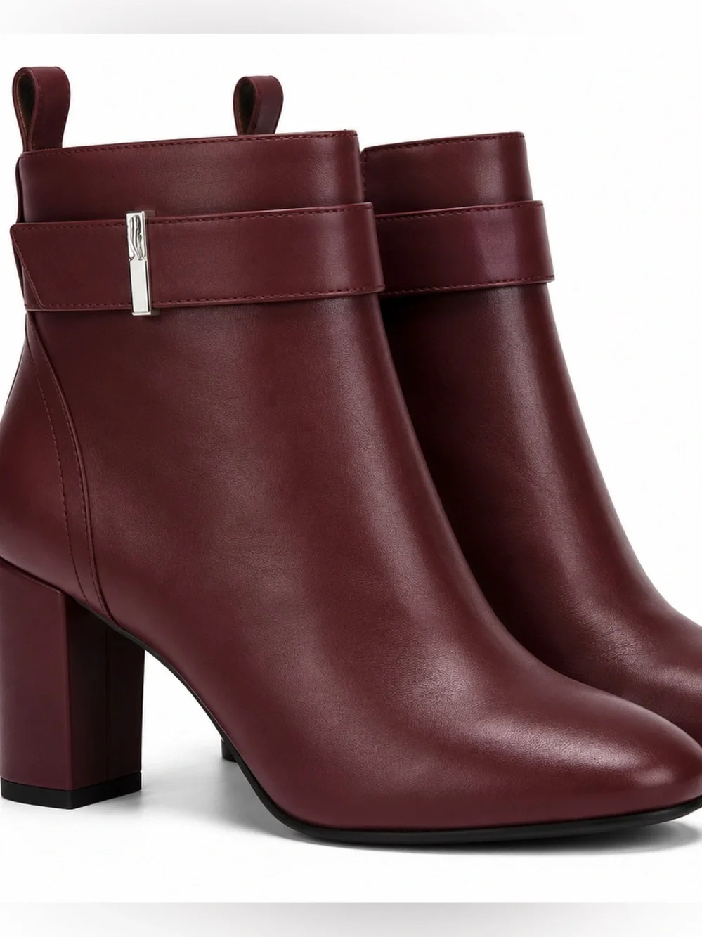 Longchamp Mahogany Leather Heeled Ankle Boot Bootie Heel $785